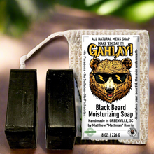 Load image into Gallery viewer, GAHLAY! Black Beard Moisturizing Soap (2 BARS & scrub pouch) w/ FREE shipping