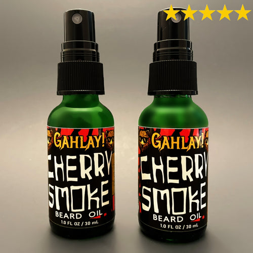 GAHLAY! Cherry Smoke Beard Oil Bundle - Indulge in the enticing aroma of cherry smoke with this premium beard oil bundle for men. Crafted to perfection, it offers hydration and nourishment for your beard. Power up your grooming routine with GAHLAY! Cherry Smoke Beard Oil Bundle