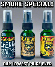 Load image into Gallery viewer, GAHLAY! Smoke Special, Vanilla Smoke, Cherry Smoke, Peach Smoke, best beard oil, beard oil best, Greenville SC barber shop