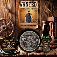 Load image into Gallery viewer, "GAHLAY! Mattman's OG Sandalwood Beard Butter 7.7 oz, rich ingredients like Shea & Mango Butter for soft, healthy beards"