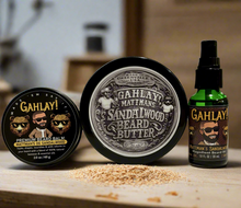 Load image into Gallery viewer, "Premium Sandalwood Beard Butter by GAHLAY!, infused with essential oils and Shea & Mango Butter for beard care"