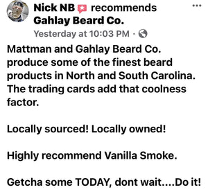 GAHLAY! Beard Co reviews, Mattman beard oil, Greenville SC,