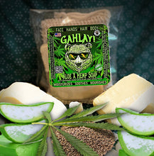 Load image into Gallery viewer, GAHLAY! Hemp x Aloe Moisturizing Soap (2 BARS & scrub pouch) w/ FREE shipping