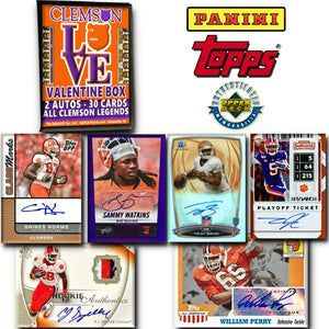 Clemson Valentine's Day Gift, Clemson gift, Clemson Valentine, Tee Higgins, CJ Spiller, Sammy Watkins, Gaines Adams, William Perry, Tajh Boyd