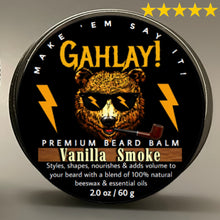 Load image into Gallery viewer, GAHLAY! Beard, Vanilla Smoke, beard balm best, Greenville SC, barbershops