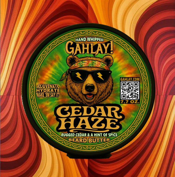 “GAHLAY! Cedar Haze Beard Butter 7.7 oz jar - cedarwood and patchouli beard moisturizer”