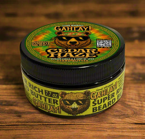 “Beard butter for men – Cedar Haze by GAHLAY! with cedarwood and patchouli scent”