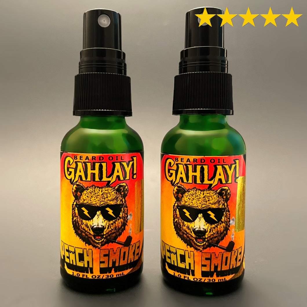 GAHLAY! Beard Oil, GAHLAY! Beard Co, Peach Smoke, best beard oil, Greenville SC