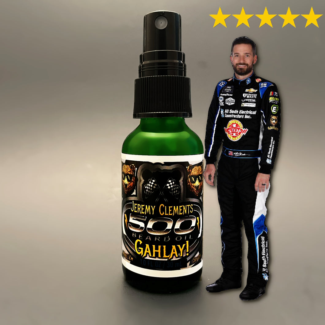 NASCAR's Jeremy Clements Beard Oil by GAHLAY! - Experience the signature scent crafted exclusively by racing champion Jeremy Clements. Premium beard oil for men, offering hydration and styling. Cross the finish line with your grooming routine with NASCAR's Jeremy Clements Beard Oil by GAHLAY!