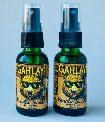 BUNDLES! GAHLAY! Vanilla Smoke Beard Oil - Pipe Tobacco and Sweet Vanilla for Southern Sophistication | 5-Star Rated | Greenville, SC | Free shipping