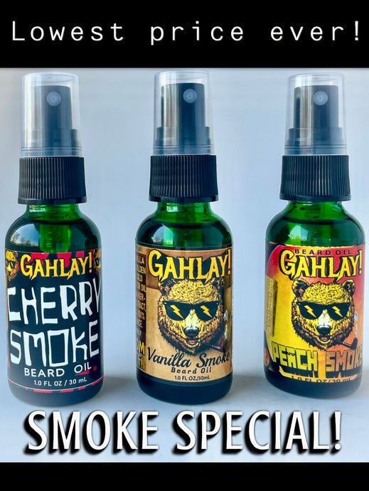 GAHLAY! Beard Oil - Smoke Special w/ FREE shipping!🍦🍑🍒