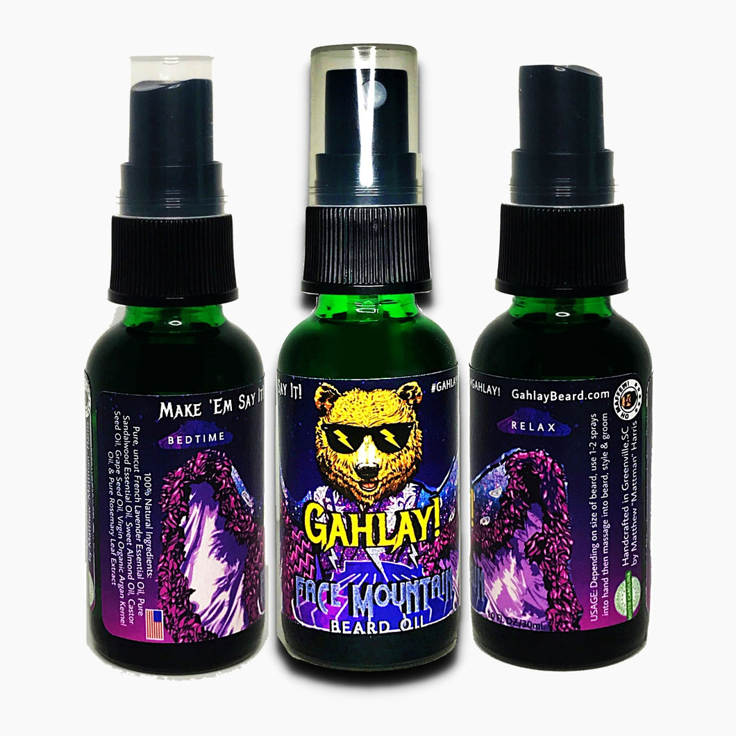 GAHLAY! Face Mountain Beard Oil - Relax & Chill with Lavender and Sandalwood Bliss I Free shipping I Greenville SC I Ric Flair