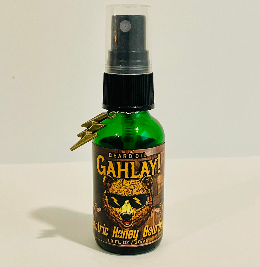 Mattman beard oil, GAHLAY!, Electric Honey Bourbon